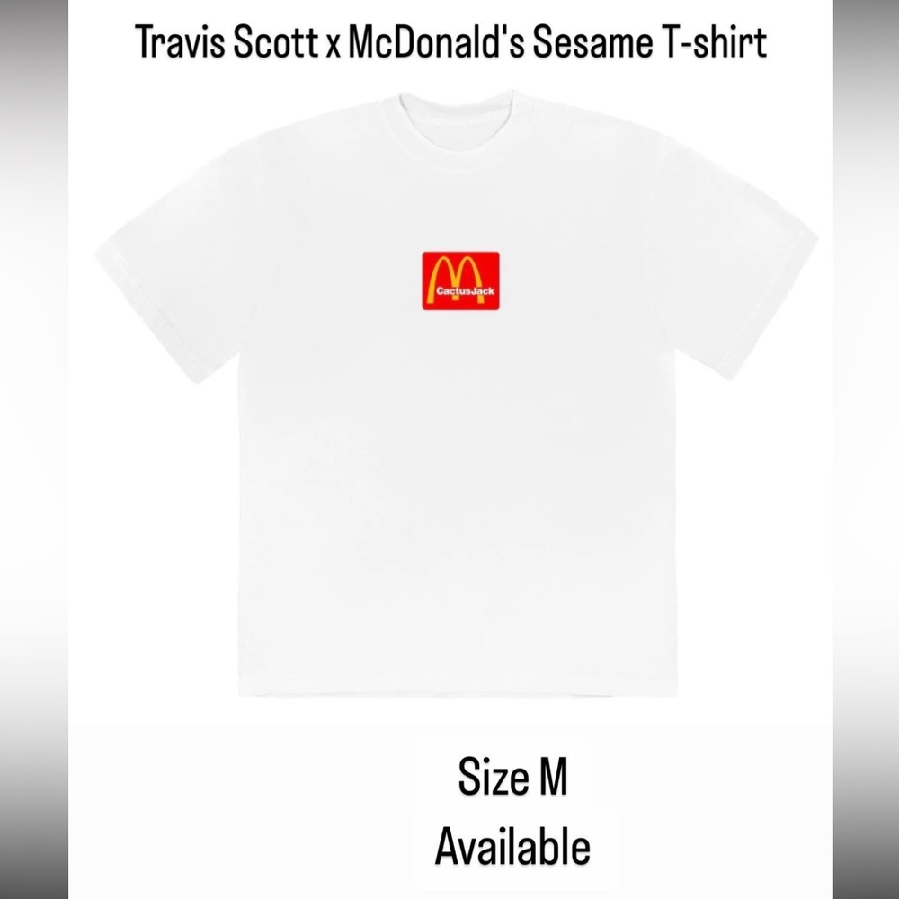 TRAVIS SCOTT X MCDONALDS SESAME TSHIRT
NEW 
CAME WITH NO TAGS OR BAG